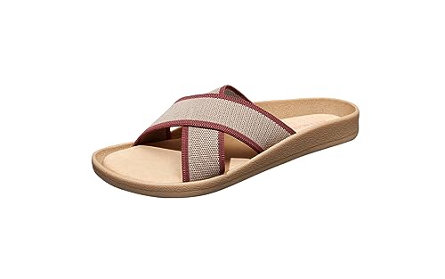 Image of Neeman's Cross Knit Sandal for Women| Comfortable and Light Weight | Stylish and Fashionable | Flexible, Durable Soft Cushioned Chappal for Women | Trendy Everday Comfort Slides
