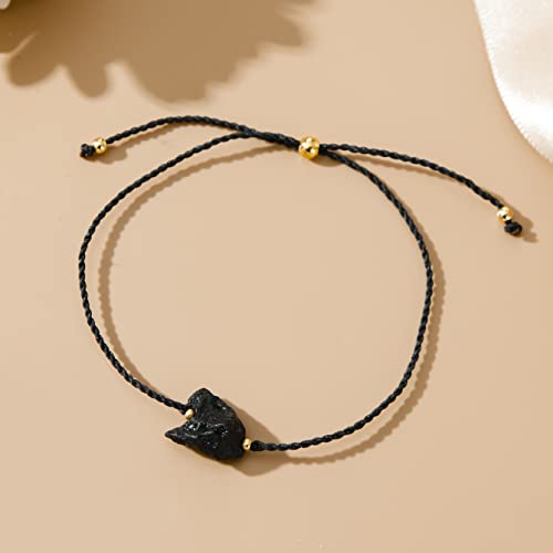 RareLove Protection Bracelet Black Tourmaline Healing Bracelets for Women,Adjustable Healing Crystal Natural Stone Beaded Strand Bracelets,Inspirational Motivational Jewelry Gift3