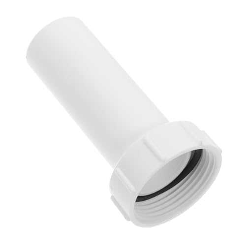 IWOWHERO Sink Drain Hose Extension Pipe Joint Connector 1-1/4 Inch Threaded Pipe to 32mm Straight Adapter Leak-Proof Plastic Fitting for Kitchens and Bathrooms