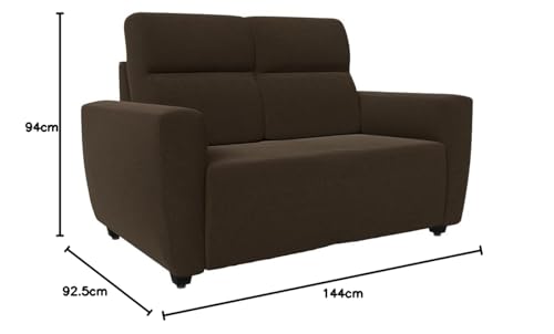 Image of Wakefit Sofa Set | 3 Year Warranty | Sofa 2 Seater, 2 Seater Sofa for Living Room, Wooden Sofa Set, Couch Sofa for Living Room, Sofa for Living Room - Belize(Malphino : Dark Earth)