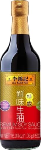 Lee Kum Kee Salsa de Soja Clara Premium, salsa para condimentar a base de soja, 1 x 500 ml