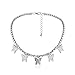 Produktbild niumanery Flying Crystal Butterfly Choker Necklace Fully Diamond Statement Jewelry Women Silver
