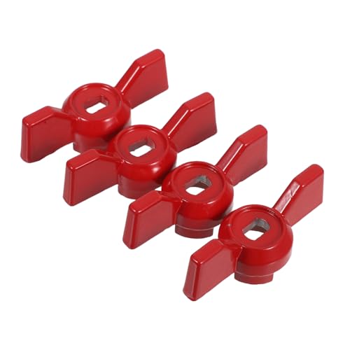 LALADEFIEE Lot de 4 Poignées de Vanne à Ailettes 8x6 Mm en Matériau Résistant pour Robinet D'arrêt Extérieur, Poignée de Commande de Robinet D'eau Compatible, Accessoires de Rechange