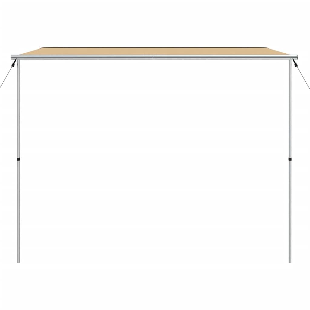 Wohnwagen-Markise Beige 3 x 3 x 2,15 m Aluminium, 160 g Polyester, wasserdichtes Vorzelt für Camping, Outdoor, Festival, Wanderung und Trekking mit Aufbewahrungstasche
