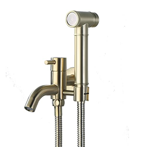 Grifo bidet de pared en latón macizo, pulverizador premium estilo B