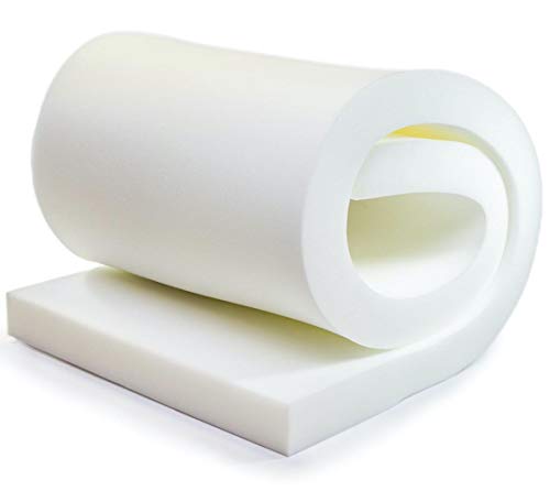 QOMFY 2" Height x 18" Width x 42" Length 1.8 Density 44ILD (Firm) Upholstery Foam Cushion Made in USA