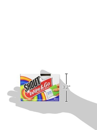 Shout Lenços umedecidos Wipe & Go pacote com 4, multicoloridos