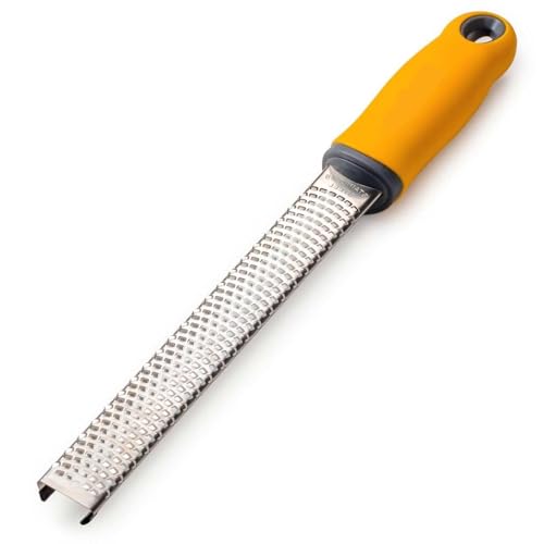 Lemon Zester & Grater for Cheese, Ginger, Garlic, Nutmeg with Length of 12.7 (Yellow).zester Grater