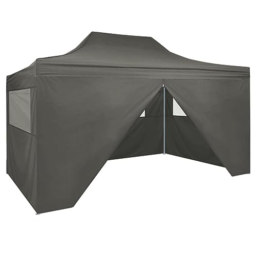 Tente pliable pop-up anthracite pour camping et pique-nique en famille avec cabine de plage