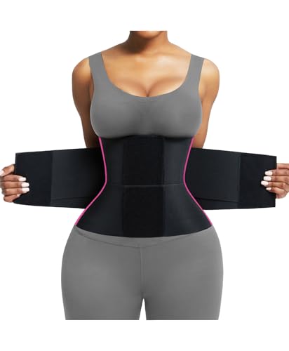 Image of FeelinGirl Waist Trainer Belt Waist Cincher Trimmer Ab Belt Tummy Control Body Shaper with Triple Wrap Women and Men