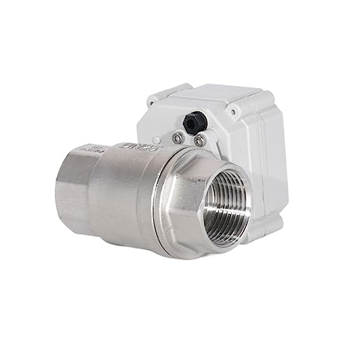 Vanne motorisée DN10 BSP en acier inoxydable 304 commande manuelle CR702 DC5V - 7