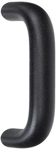 Image of Kipp 06920-1120108 Aluminum Oval Pull Handle with M8 Internal Thread, Black Powder-Coated Finish, 112 mm Length, Metric, 55 mm Height