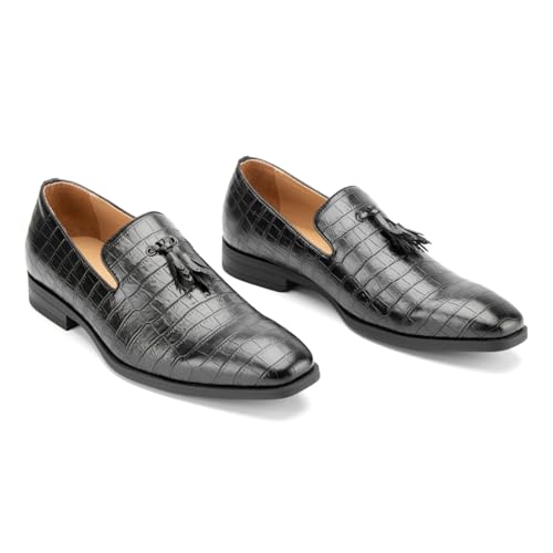 Image of Meijiana Mens Loafers Wedding Dress Shoes Slip-On Loafers for Men Tuxedo Suit Shoes