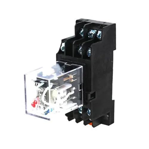 Relé de potencia HH53P DC 6V de 11 pines con base DYF11A para control de circuitos