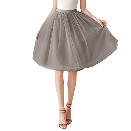 Damen Großes Kostüm Tüllrock Tutu Unterrock Kurz Ballkleid Ballett Tanzkleid Abendkleid Anlass Tumblr Mädchen (B-GY3, One Size) Damen Großes Kostüm Tüllrock Tutu Unterrock Kurz Ballkleid Ballett Tanzkleid Abendkleid Anlass Tumblr Mädchen (B-GY3, One Size)