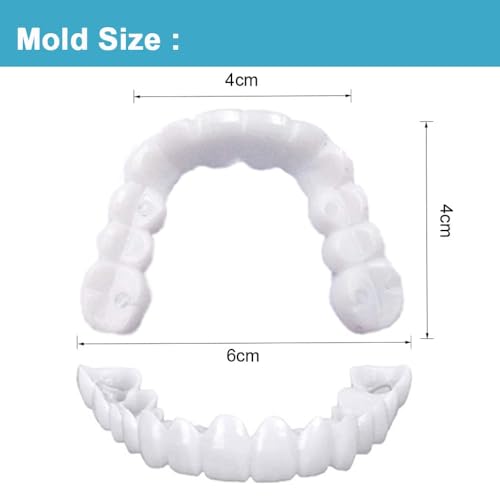 Top and Bottom Fake Teeth Cover the Broken and Missing Tooth Snap on Instant & Confidence Smile