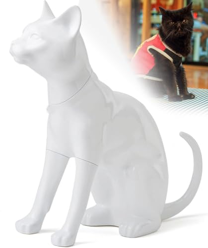 Resin Fiberglass Cat Mannequin Dress Form, White, Full Body