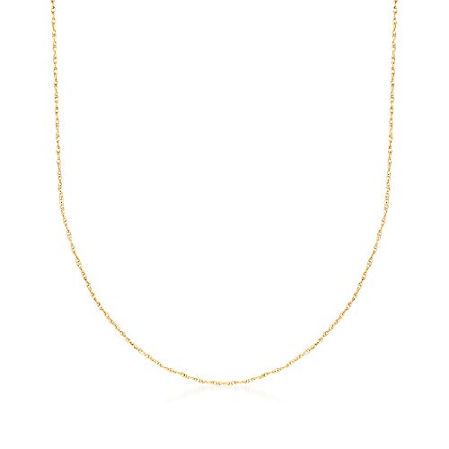 Ross-Simons 0.7mm 14kt Yellow Gold Rope-Chain Necklace. 18 inches