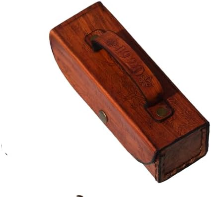 Nautical Pullout Telescope 16" Antique Brass Marine Telescope with Leather Box Vintage Maritime Collectible Scope for Navigation, Décor & Gifts