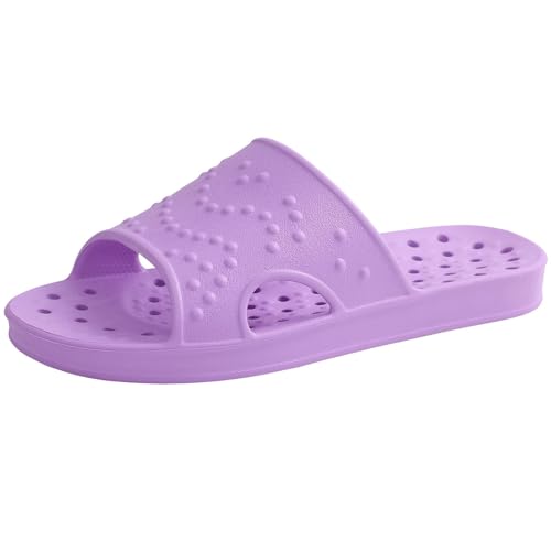 Shower Shoes for Women with Arch Support Quick Drying Pool Slides Lightweight Beach Sandals with Drain Holes
