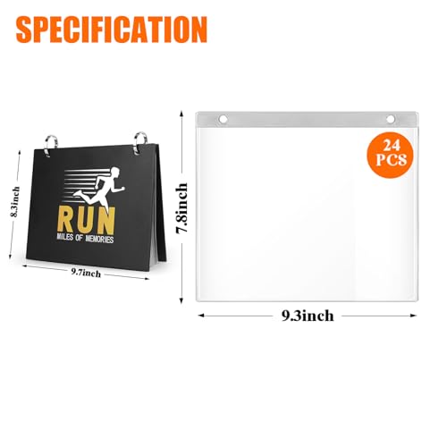 Race Bib Album, 24 Vinyl Sleeves, Display Holder With Cover for Marathon, Running Race Numbers by HYRAUL - Image 2