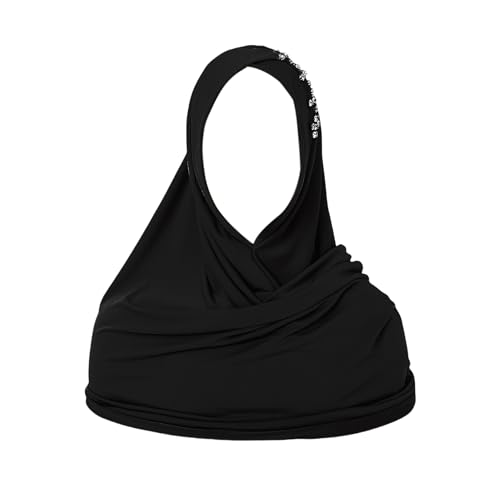 ANKOMINA Women's Muslim Instant Hijab Scarf Crystal Headscarf Shawl Wraps Long Turban Undercap