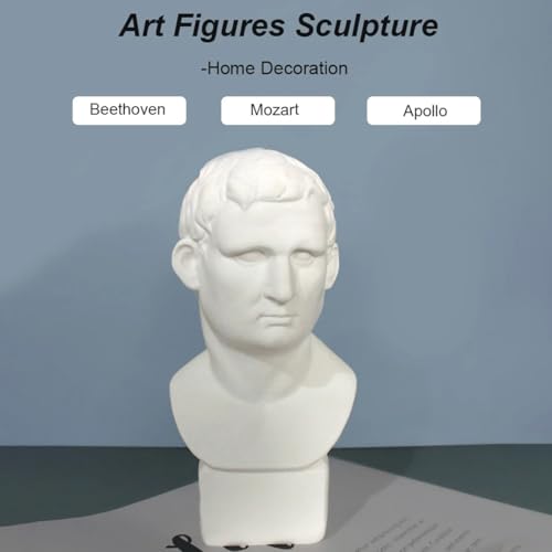 Busto de Agripa de mitología para decorar mesas de hogar 5