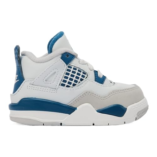 NIKE Jordan Toddler's 4 Retro Off White/Military Blue (BQ7670 141) - Size 6c