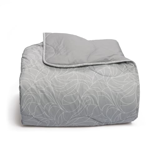 Foppapedretti Noche & Naturaleza - Colcha de Cama de Matrimonio (Onda Perla, Funda 100% algodón percal), Fabricado en Italia