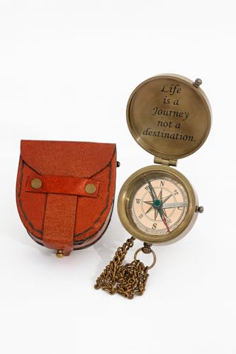 Brújula náutica vintage de latón artesanal personalizada, regalo único de lujo para graduaciones y aniversarios miniatura 3