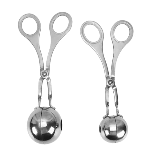 Zerodeko 2pièces Machine à Boulettes De Viande Acier Inoxydable Outil De Cuisine Pour Cake Pops Pâte à Biscuits Boulettes De Crevettes Riz Antiadhésif