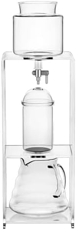 Tower Ice Coffee Maker Capacity Tea Tower,Cold Brew Drip Tower, Cold Brew Drip Tower,Cold Brew Drip Coffee Maker, Ice Coffee Machine with Slow Drip Technology, with Stainless Steel Filter an