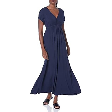 Vestido Entallado Largo Azul Marino Amazon Essentials para Mujer Cover