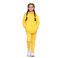 Kids Tracksuits Boys Tracksuit, Hoodies Plain Army Commando Print Tracksuit Hoodie with Jogger Sweatpants Sports Activewear Set Girls Boys Children Age 5-13 Years (Yellow Pull Over Suit, 7-8 Years)