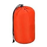 uxcell 5.1x8.1x9.8 Stuff Sack, Nylon Water Resistant Portable Drawstring Dust Flap Bags Stuff Sack Ultralight Dry Bag for Camping Hiking Backpacking Traveling, Orange