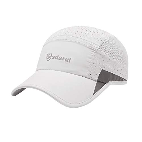Baseball Cap Kids Summer Quick Dry Sun Visor Hat Girls Boys Breathable Mesh Outdoor Sports Cycling Running Wide Brim UPF50 Adjustable Snapback Travel Beach Tennis Golf Baseball Hat Cap Age 6-14Y
