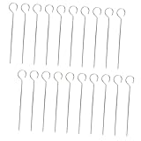 jojofuny 20 piezas Brochetas Barbacoa Acero Inoxidable Pinchos Parrilla Prácticos para Carne Pollo Marisco Reutilizables y Resistentes Suministros Bbq