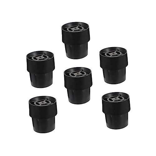 Abaodam Trampoline Safety Pad 6pcs Non-Skid Caps Bed Feet Pads Rotatable Black Furniture Leg Covers