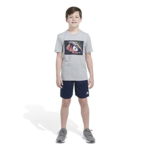 Image of Adidas Boys Short Sleeve T-Shirt Sports Graphic Tee Shirt