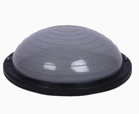 RANJIMA Mezza palla per esercizi di equilibrio, per yoga, diametro 46, portata fino a 200 kg, con fasce di resistenza e pompa a pedale