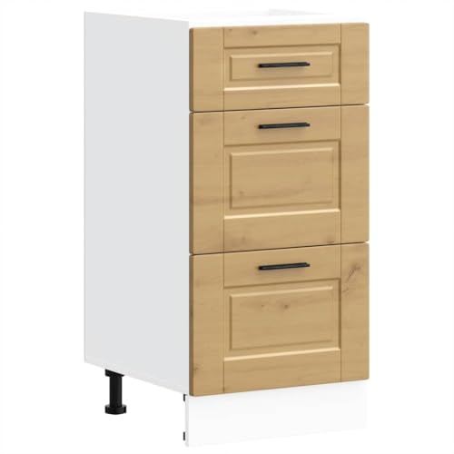 vidaXL Armoire de Cuisine Porto chêne Artisanal Bois d ingénierie