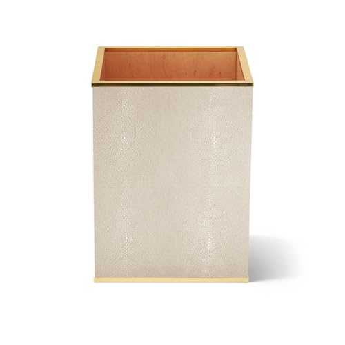 Image of AERIN Classic Shagreen Waste Basket - Wheat