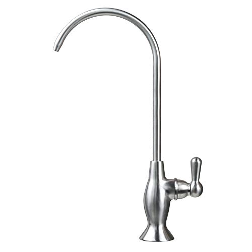 Drinking Water Filter Faucet Stainless Steel Kitchen Bar Sink Purifier Faucet,fits Most Reverse Osmosis Systems,Lead-Free/Brushed/Single Handle (YD2201)