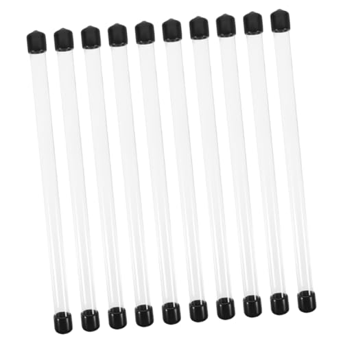 FUNOMOCYA Laboratory Round Plastic Tube 230x12mm Length Rigid Tube for Beads Incense Sticks DIY Projects