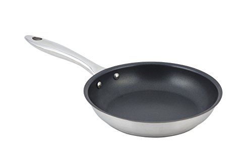 Bon Chef 61275 Non-Stick Omelet Pan, Induction Bottom, Stainless Steel, 8-1/4