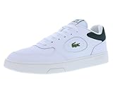 Picture of Lacoste Men's Lineset Leather Trainers, White/Dark Green, 9.5