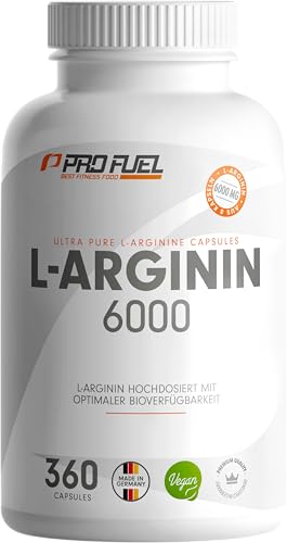 L-Arginin 360 Kapseln vegan - mit 6000 mg...