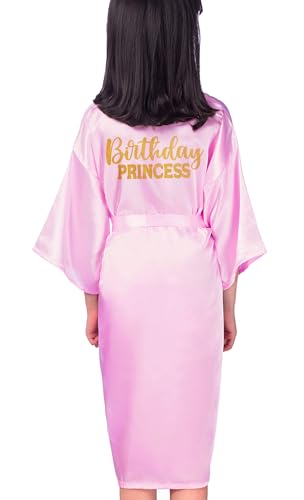 Consejos para Comprar Batas y kimonos para Niña - los más vendidos. 41 EKVHDO Bata de princesa para cumpleaños de niña, bata de spa para niñas, bata de kimono de seda satinada para fiestas, suministros para fiestas