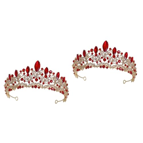 Diadème de princesse pour mariage, lot de 2 couronnes de mariée et accessoire cheveux fête