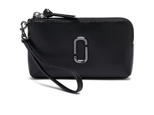 Marc Jacobs The Wristlet Black pochette en cuir noir pour femme